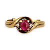 GOLD DEAL | 9ct Gold Crimson Whisper Ruby & Diamond Ring with a Size Adjuster