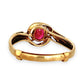 GOLD DEAL | 9ct Gold Crimson Whisper Ruby & Diamond Ring with a Size Adjuster