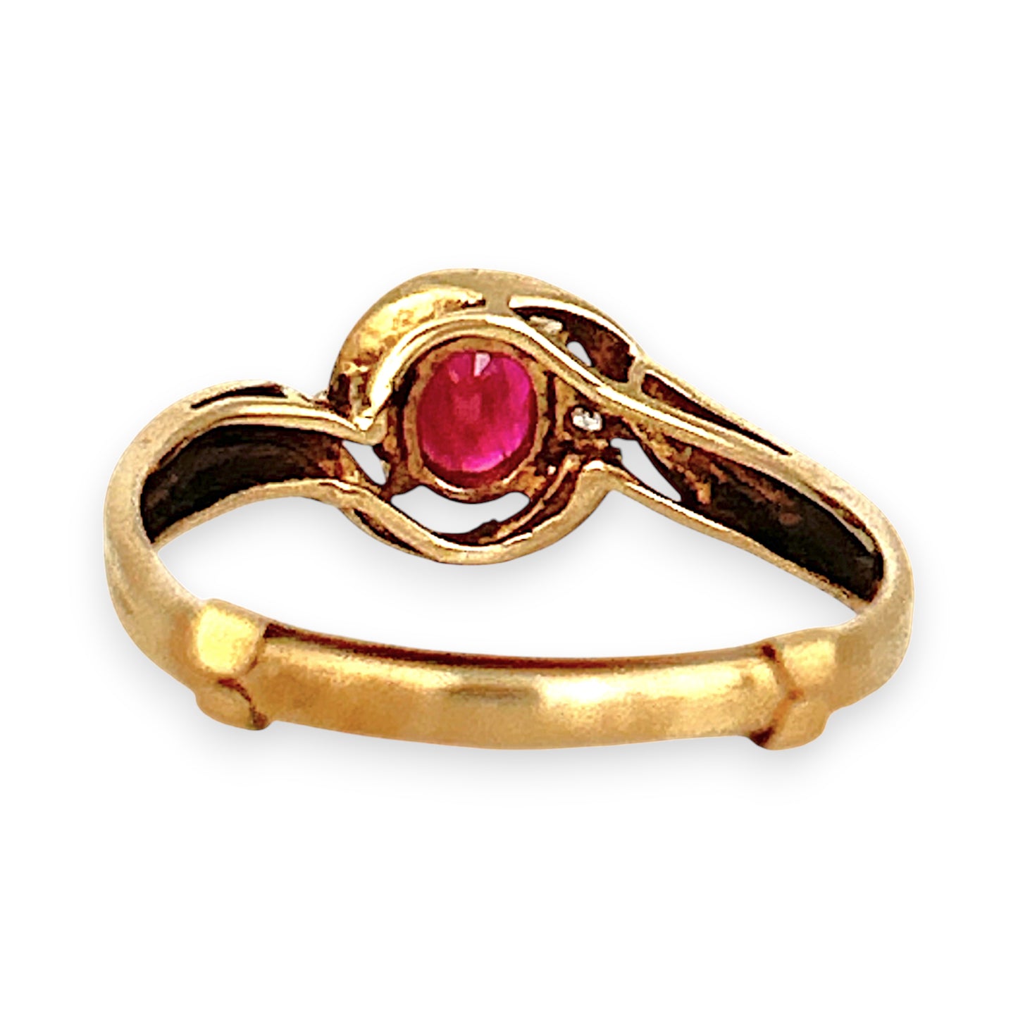 GOLD DEAL | 9ct Gold Crimson Whisper Ruby & Diamond Ring with a Size Adjuster
