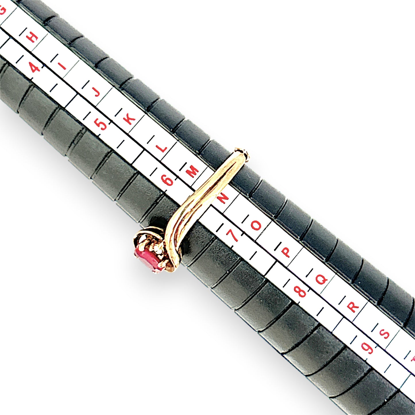 GOLD DEAL | 9ct Gold Crimson Whisper Ruby & Diamond Ring with a Size Adjuster