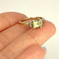 GOLD DEAL | 9ct Gold Ring with Princess Cut Peridot & Diamond Accents