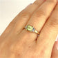 GOLD DEAL | 9ct Gold Ring with Princess Cut Peridot & Diamond Accents