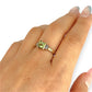 GOLD DEAL | 9ct Gold Ring with Princess Cut Peridot & Diamond Accents