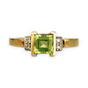 GOLD DEAL | 9ct Gold Ring with Princess Cut Peridot & Diamond Accents