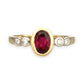 GOLD DEAL | 9ct (9K) Gold Crimson Grace Ruby & Diamond Ring Size P