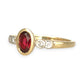 GOLD DEAL | 9ct (9K) Gold Crimson Grace Ruby & Diamond Ring Size P