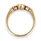 GOLD DEAL | 9ct (9K) Gold Crimson Grace Ruby & Diamond Ring Size P