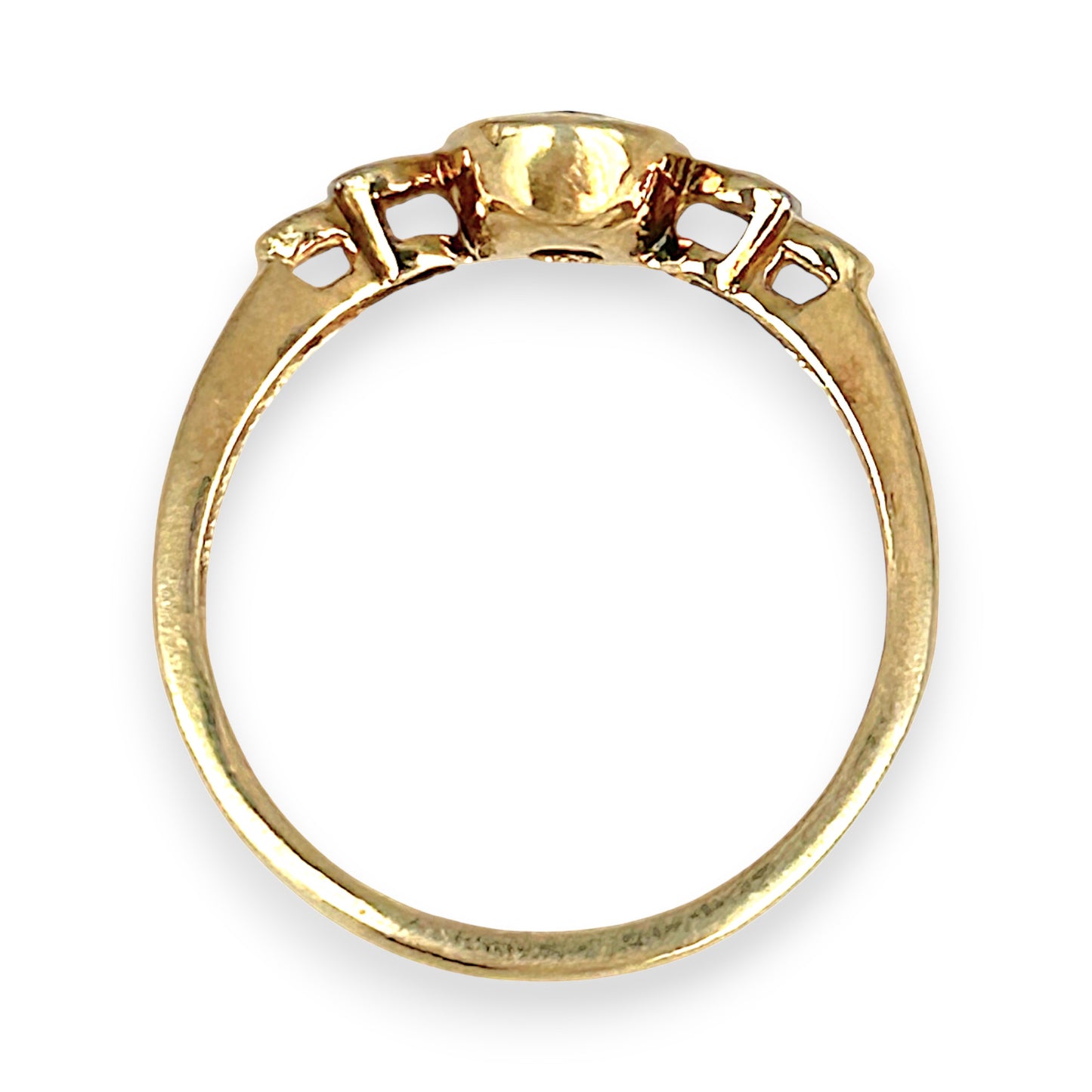 GOLD DEAL | 9ct (9K) Gold Crimson Grace Ruby & Diamond Ring Size P