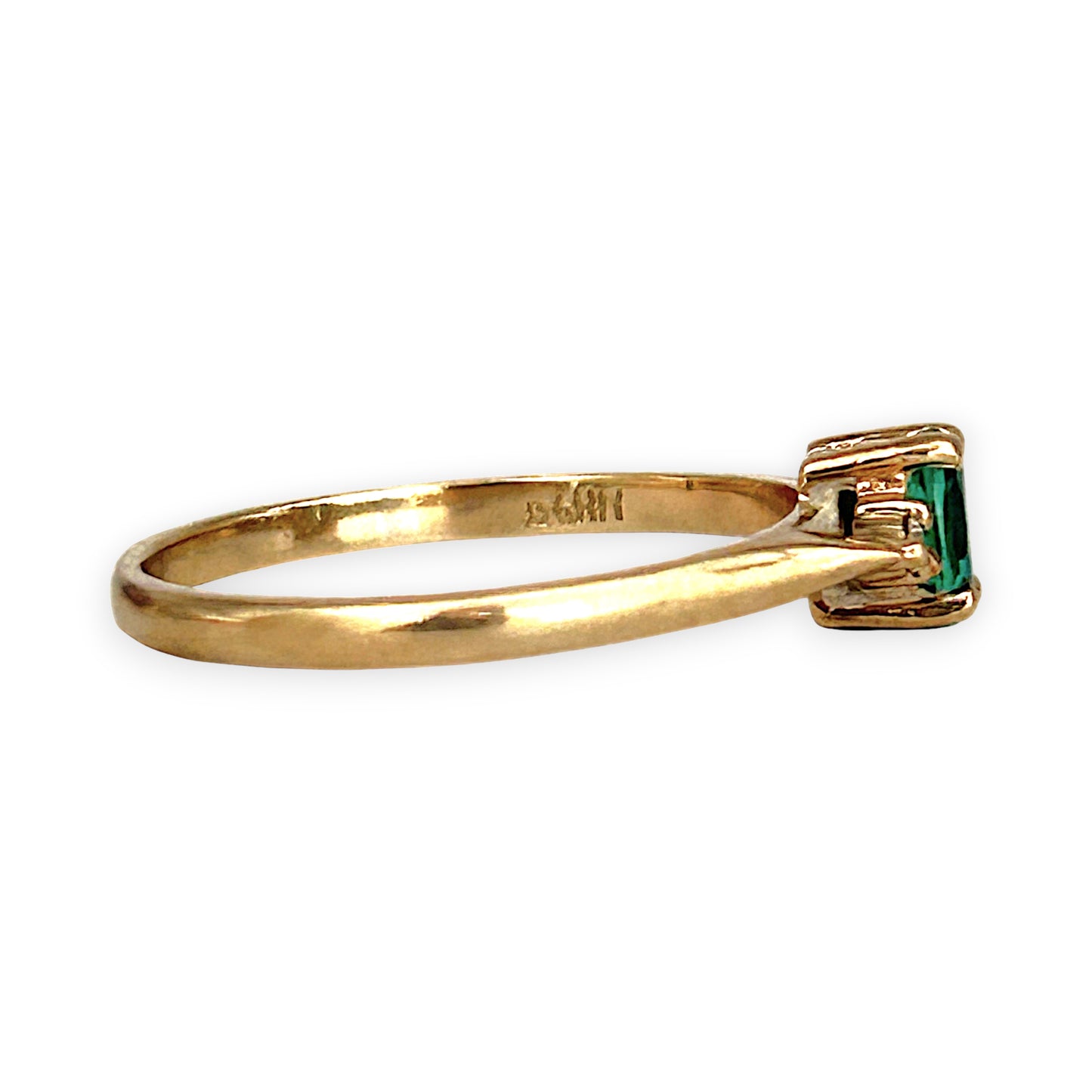 GOLD DEAL | 9ct Gold Embrace Ring – Vivid Emerald & Diamond Accents