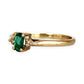 GOLD DEAL | 9ct Gold Embrace Ring – Vivid Emerald & Diamond Accents