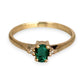 GOLD DEAL | 9ct Gold Embrace Ring – Vivid Emerald & Diamond Accents