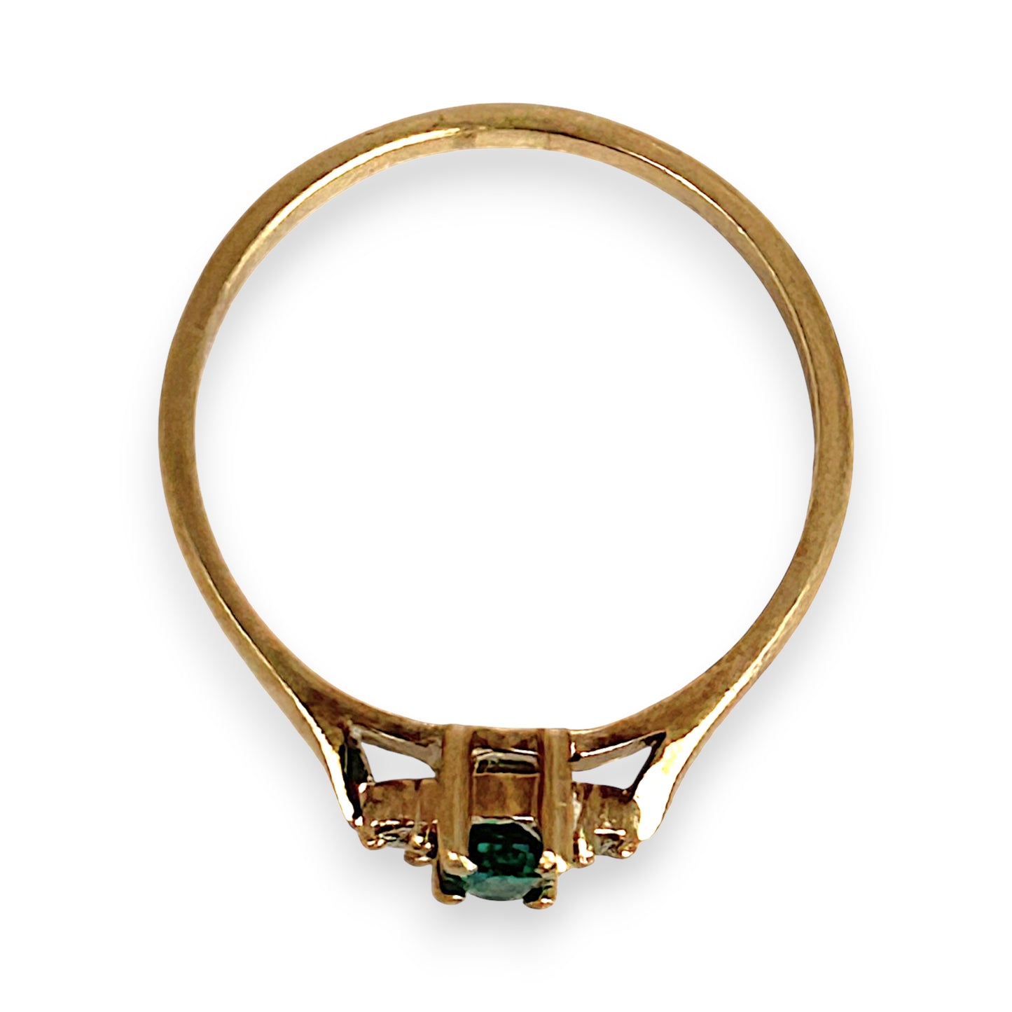 GOLD DEAL | 9ct Gold Embrace Ring – Vivid Emerald & Diamond Accents