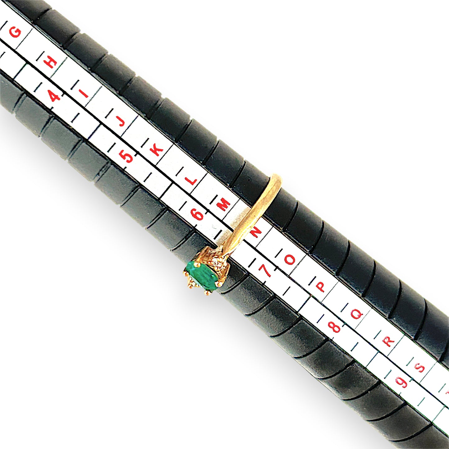 GOLD DEAL | 9ct Gold Embrace Ring – Vivid Emerald & Diamond Accents