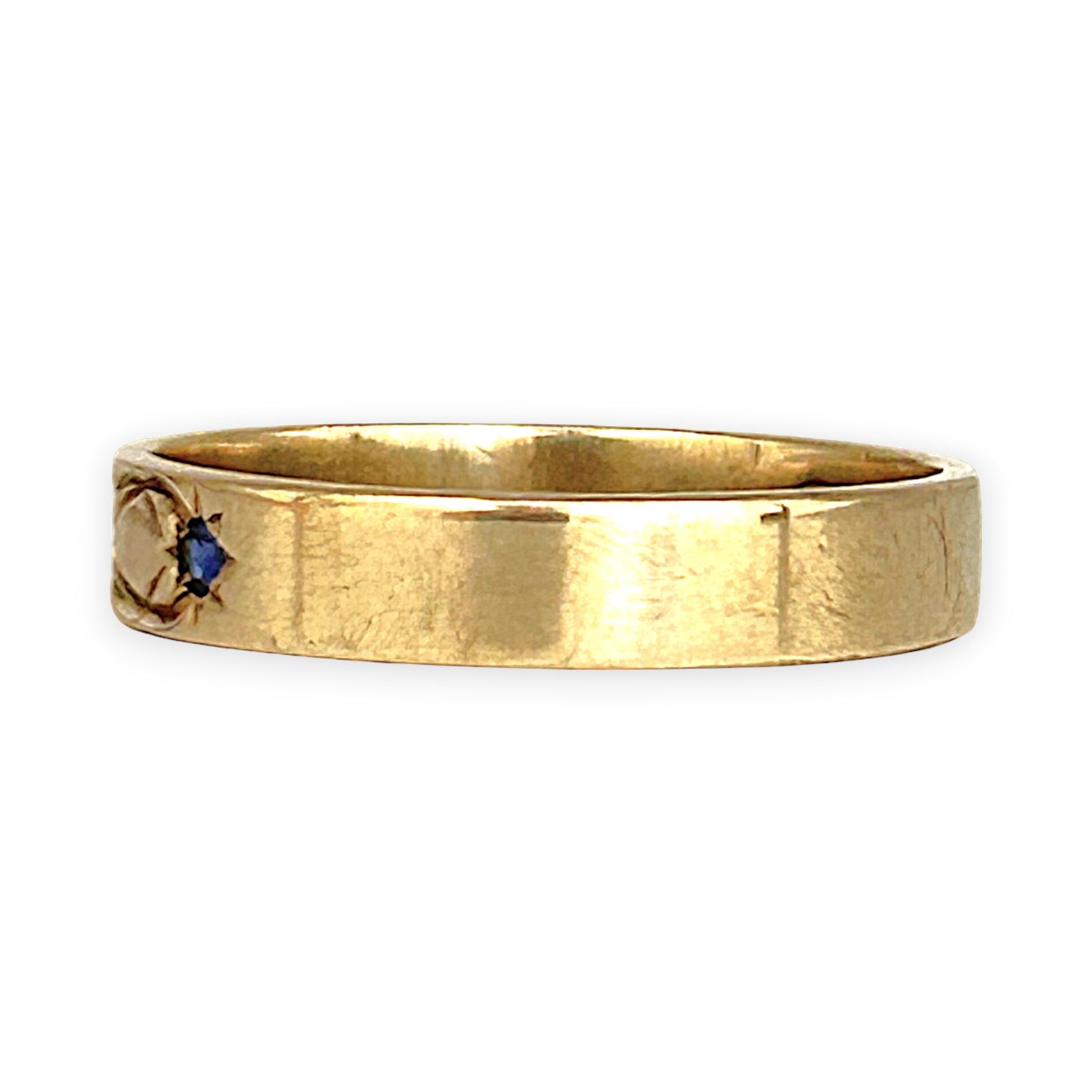 GOLD DEAL | 9ct Gold Celestial Band – Blue Sapphire Star Trio