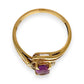 GOLD DEAL | 9ct Gold Graceful Amethyst & Diamond Wave Ring