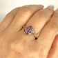 GOLD DEAL | 9ct Gold Graceful Amethyst & Diamond Wave Ring