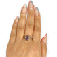 GOLD DEAL | 9ct Gold Graceful Amethyst & Diamond Wave Ring
