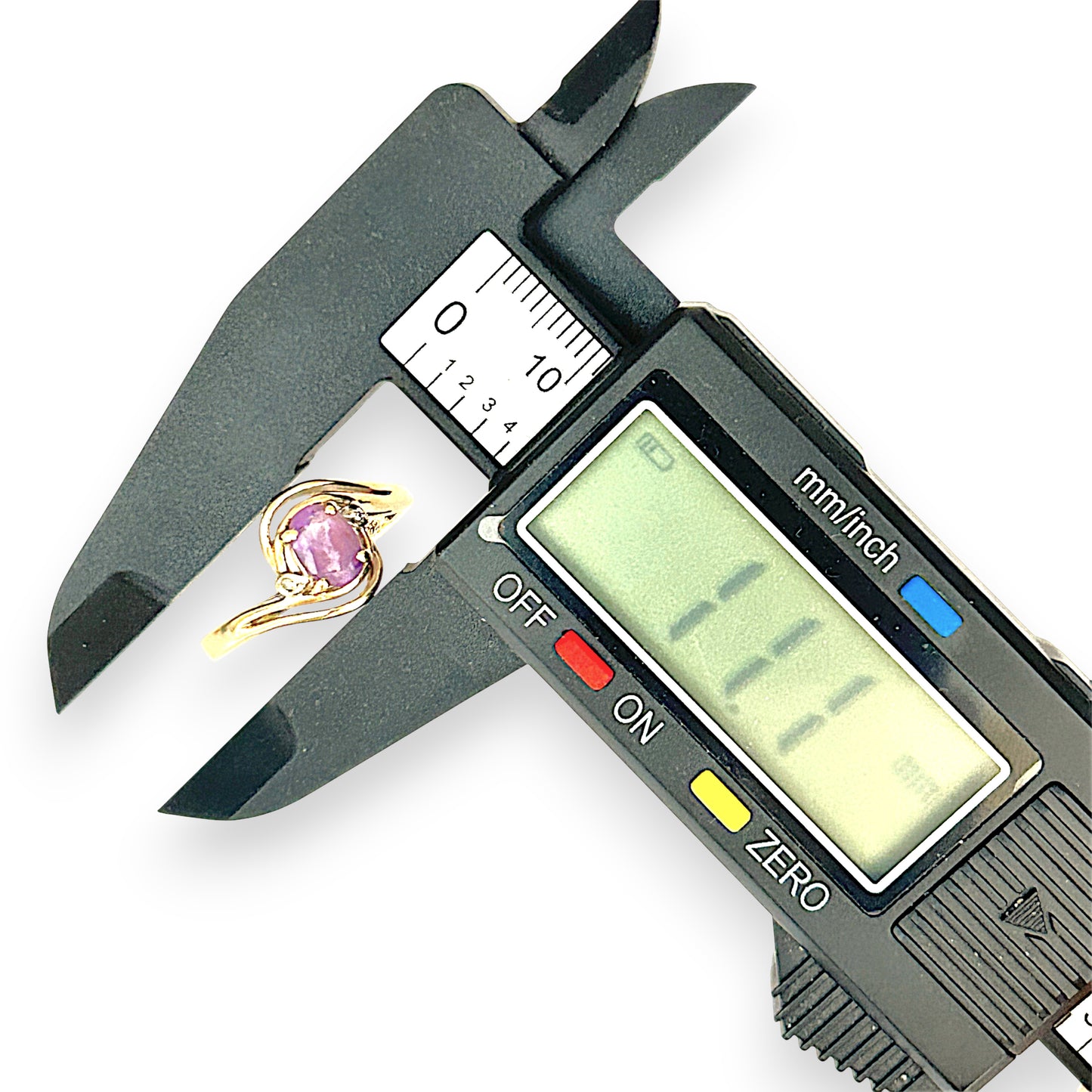 GOLD DEAL | 9ct Gold Graceful Amethyst & Diamond Wave Ring