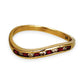 GOLD DEAL | 9ct Gold Ruby Wave Ring with Diamonds Size M