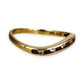 GOLD DEAL | 9ct Gold Ruby Wave Ring with Diamonds Size M