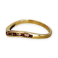GOLD DEAL | 9ct Gold Ruby Wave Ring with Diamonds Size M