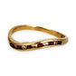 GOLD DEAL | 9ct Gold Ruby Wave Ring with Diamonds Size M