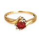 GOLD DEAL | 9ct Gold Heart-Shaped Ruby and Diamond Ring – A Promise in Crimson