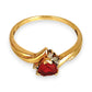 GOLD DEAL | 9ct Gold Heart-Shaped Ruby and Diamond Ring – A Promise in Crimson