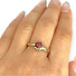 GOLD DEAL | 9ct Gold Heart-Shaped Ruby and Diamond Ring – A Promise in Crimson
