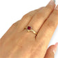GOLD DEAL | 9ct Gold Heart-Shaped Ruby and Diamond Ring – A Promise in Crimson