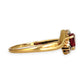 GOLD DEAL | 9ct Gold Heart-Shaped Ruby and Diamond Ring – A Promise in Crimson
