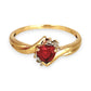 GOLD DEAL | 9ct Gold Heart-Shaped Ruby and Diamond Ring – A Promise in Crimson