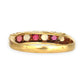 GOLD DEAL | 9ct Gold Crimson Glow – Vintage Garnet & Opal Ring Size R