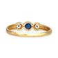 GOLD DEAL | 9ct (9K) Gold Celestial Trio – Sapphire & CZ Ring Size W