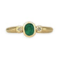 GOLD DEAL | 9kt Gold Emerald Heirloom Ring Size Z 1/2