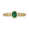 GOLD DEAL | 9kt Gold Emerald Heirloom Ring Size Z 1/2
