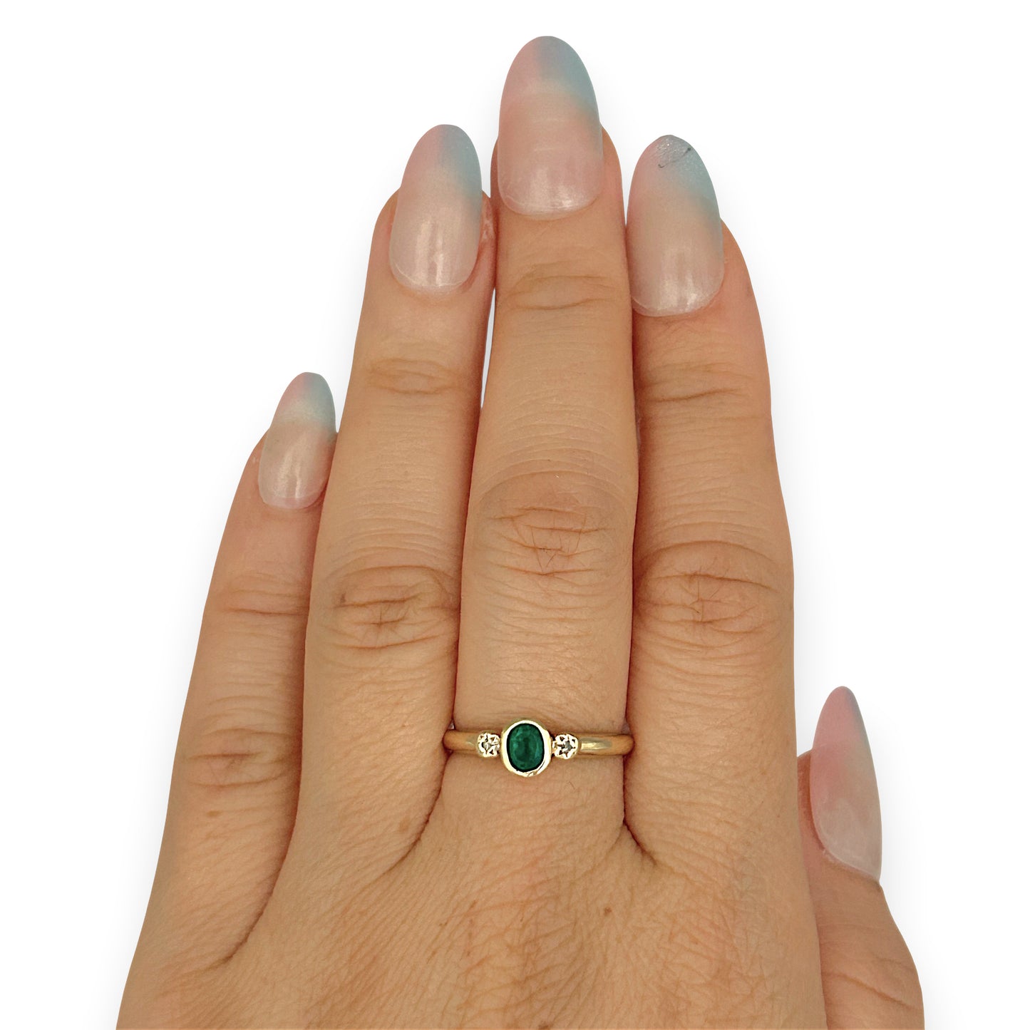 GOLD DEAL | 9kt Gold Emerald Heirloom Ring Size Z 1/2