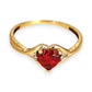 GOLD DEAL | 9ct Gold Heart Ruby & Diamond Accent Ring – Love in Every Curve