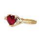 GOLD DEAL | 9ct Gold Heart Ruby & Diamond Accent Ring – Love in Every Curve