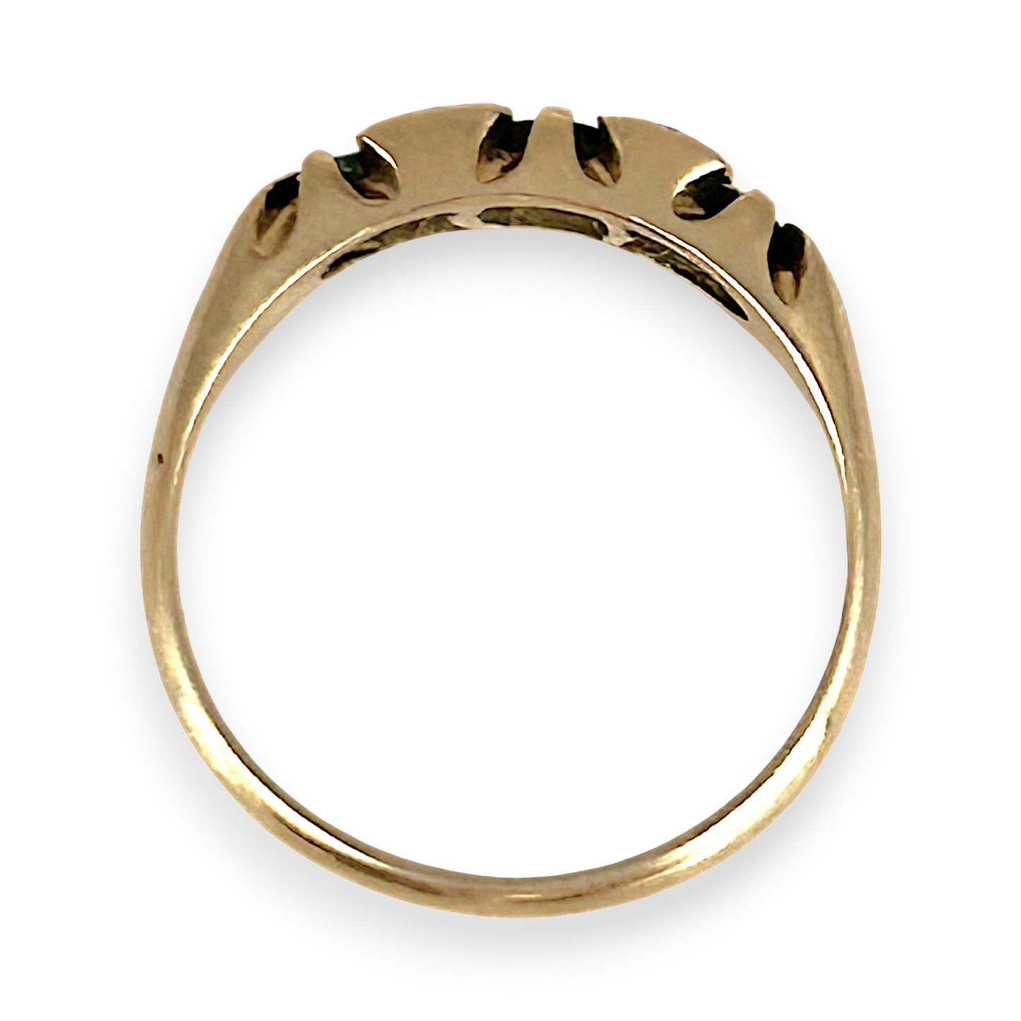 GOLD DEAL | 9ct (9K) Gold Verdant Spark Emerald & Diamond Ring Size N