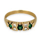GOLD DEAL | 9ct (9K) Gold Verdant Spark Emerald & Diamond Ring Size N