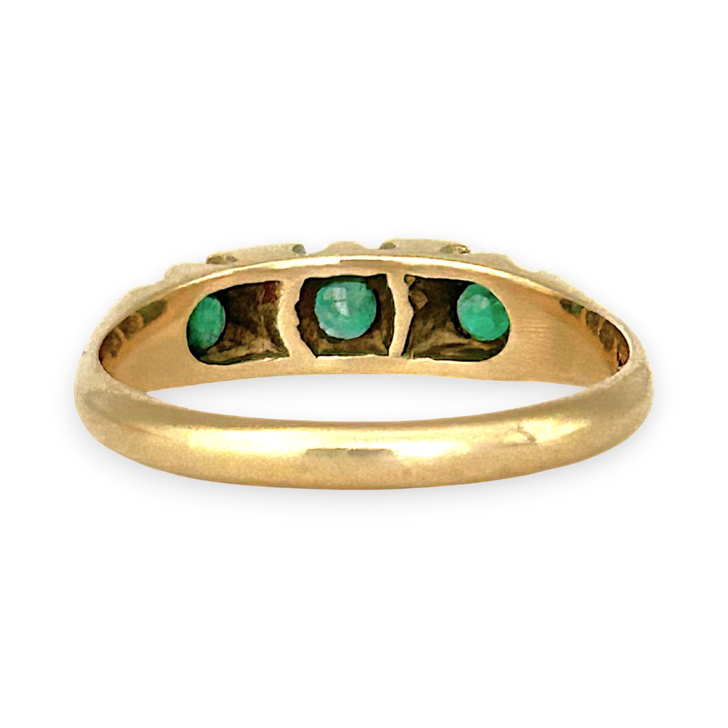 GOLD DEAL | 9ct (9K) Gold Verdant Spark Emerald & Diamond Ring Size N