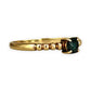 GOLD DEAL | 9ct Gold Whisperleaf – Gold Beaded Sapphire Ring Size M
