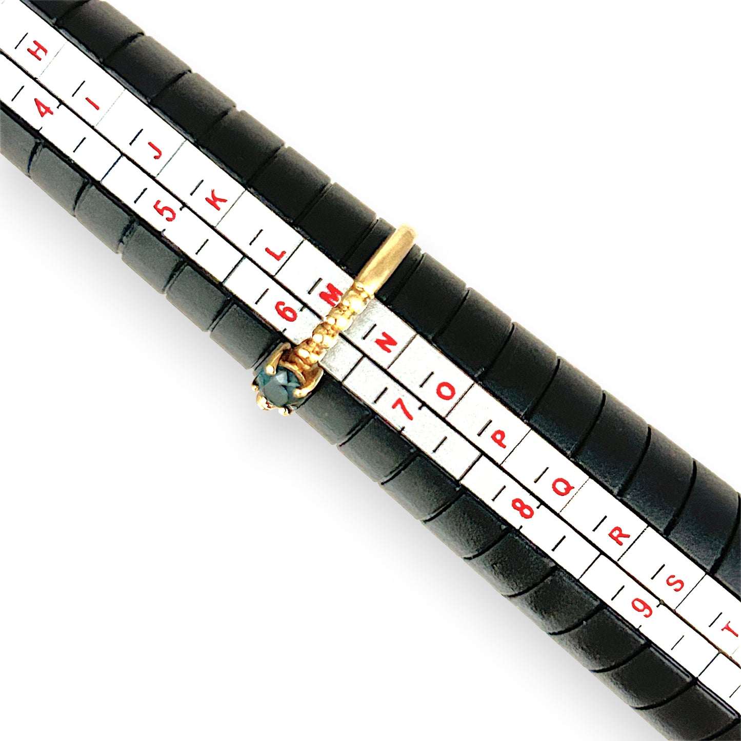 GOLD DEAL | 9ct Gold Whisperleaf – Gold Beaded Sapphire Ring Size M