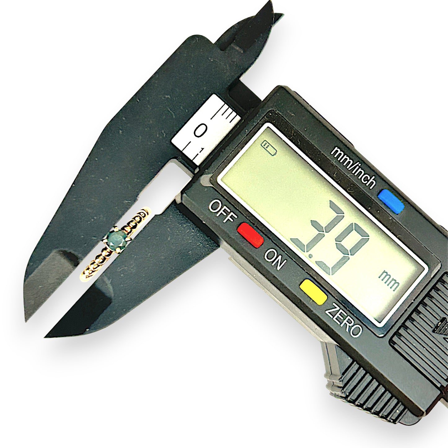 GOLD DEAL | 9ct Gold Whisperleaf – Gold Beaded Sapphire Ring Size M