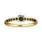 GOLD DEAL | 9ct Gold Whisperleaf – Gold Beaded Sapphire Ring Size M