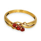 GOLD DEAL | 9ct Gold Garnet Trinity Ring – A Trio of Passion and Harmony