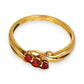GOLD DEAL | 9ct Gold Garnet Trinity Ring – A Trio of Passion and Harmony