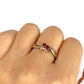 GOLD DEAL | 9ct Gold Garnet Trinity Ring – A Trio of Passion and Harmony