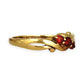GOLD DEAL | 9ct Gold Garnet Trinity Ring – A Trio of Passion and Harmony
